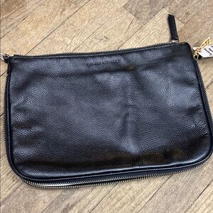 Black Leather Clutch